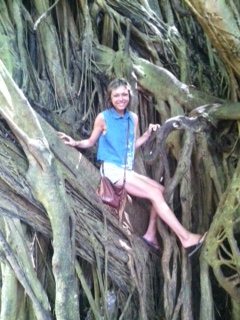 Climbing the largest banyan tree I have ever seen!